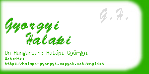 gyorgyi halapi business card