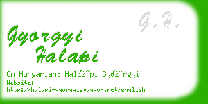 gyorgyi halapi business card